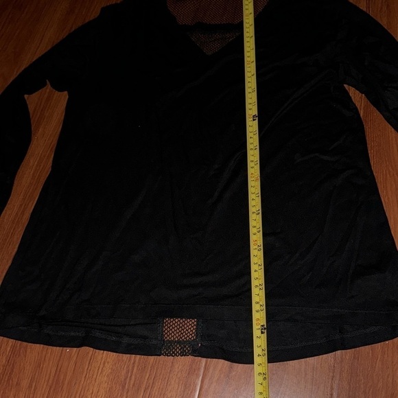 Chi chi active wear long sleeve black mesh top shirt pull over in black size S - Picture 4 of 7